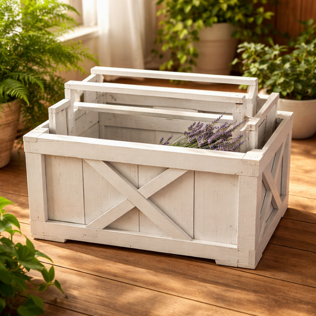 Boîte à fleurs 12x25 en paire