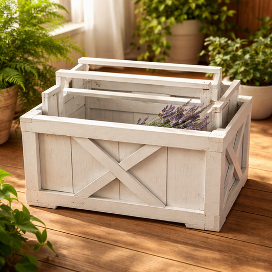 Boîte à fleurs 12x25 en paire