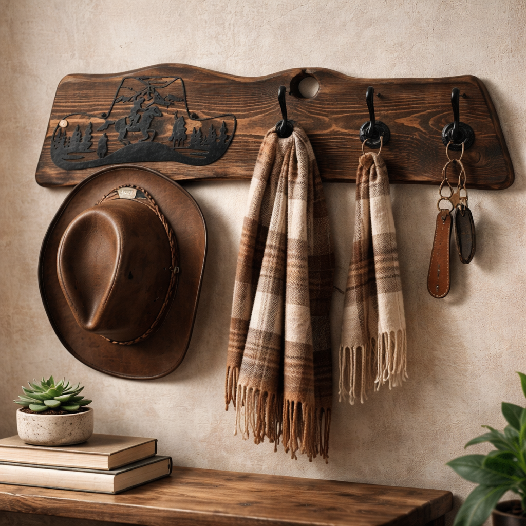 Porte manteaux cow-boy