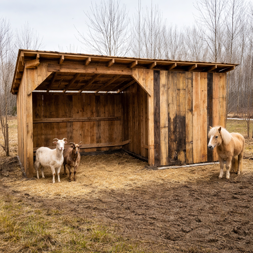 Abris pour chèvres,moutons ou poney