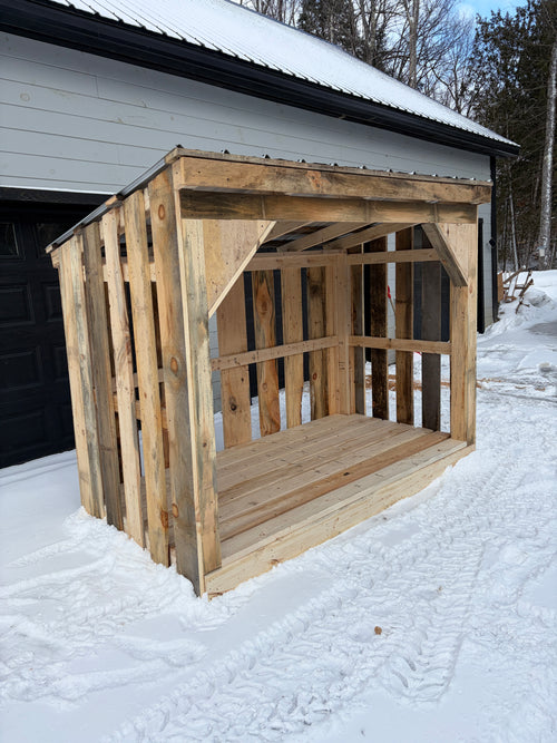 Abris à bois de chauffage 4x8 pour 3 cordes