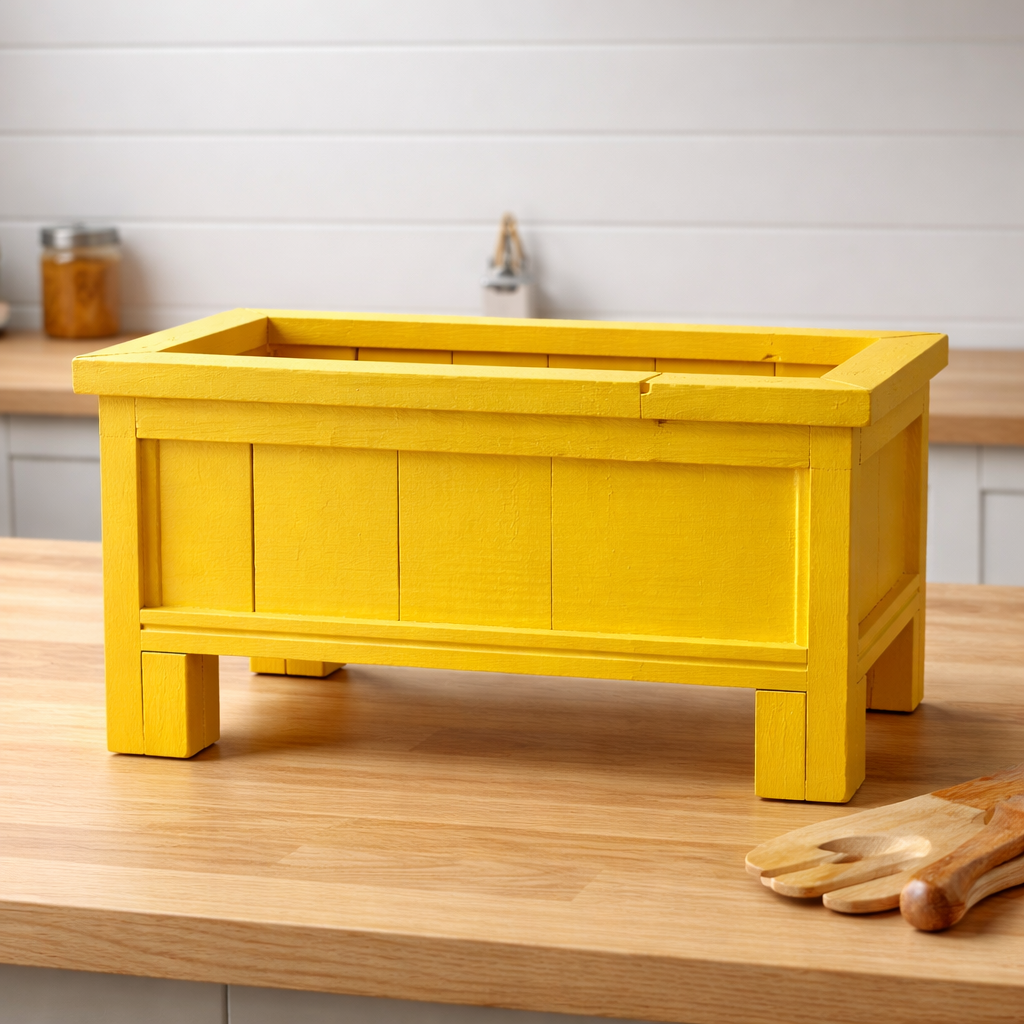 Ensemble de Boîte a fleur jaune en pin